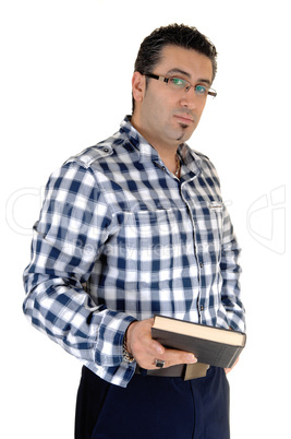 young man with glasses.