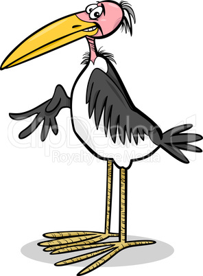 marabou bird cartoon illustration