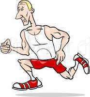 runner sportsman cartoon illustration