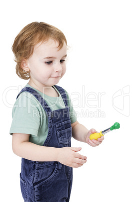 girl with brush and green paint