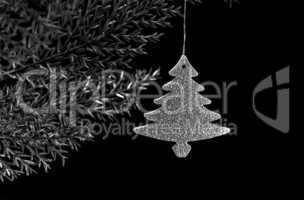 christmas tree decoration with pine branches