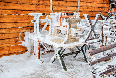 frozen benches