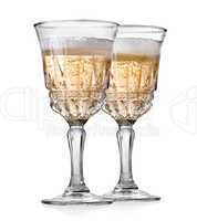 Goblets of champagne