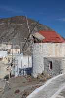 alte Windmühle in Olymbos auf der Insel Karpathos