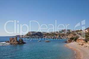 der Strand von Amopi auf der Insel Karpathos