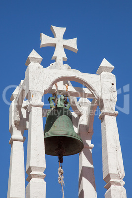 Details eines Glockenturms in Griechenland
