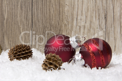 christmas, christmas ornament red and brown