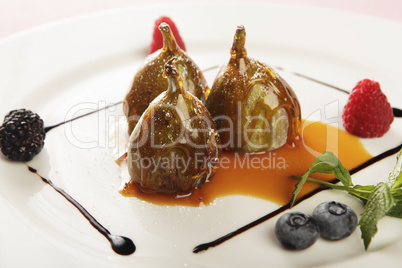 caramelized figs on plate