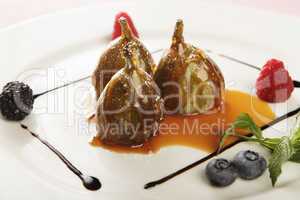 caramelized figs on plate