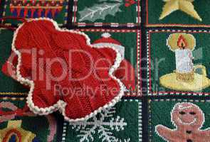Christmas decoration background with red tree
