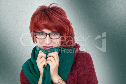 fashionable woman with glasses