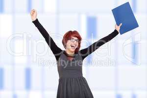 young woman enjoying recovered application