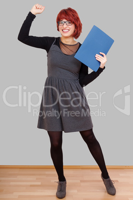 young woman enjoying recovered application