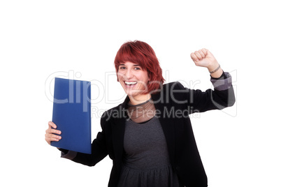 young woman enjoying recovered application