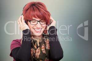 Woman with headphones