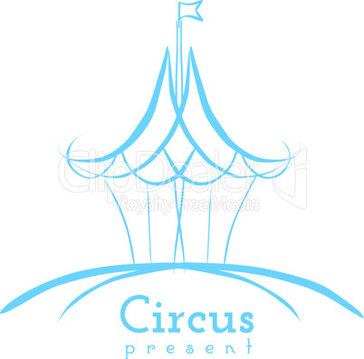 sign circus in a drawing style
