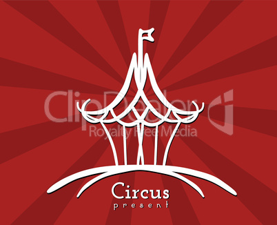 Sign circus in a drawing style