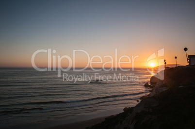 pismo beach sunset on highway 1