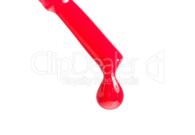 dripping red nail varnish