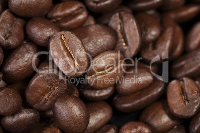 texture of freshly roasted coffee beans
