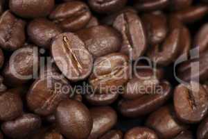 texture of freshly roasted coffee beans