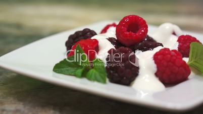 Berries Cream and Mint Dessert Dolly