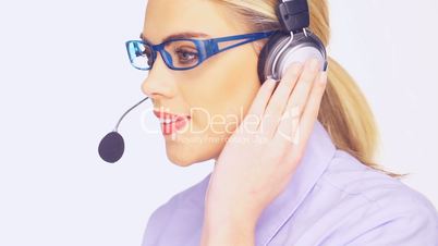 Friendly call centre operator