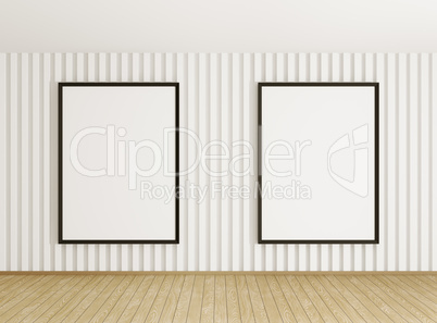 interior with two frames