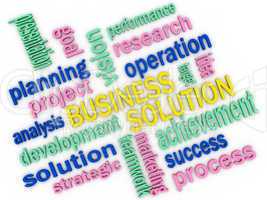 3d imagen about business solution concept
