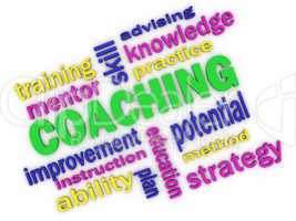 3d imagen about coaching concept