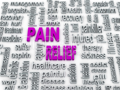 3d pain relief concept illustration design