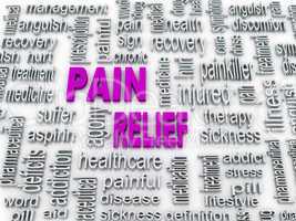 3d pain relief concept illustration design