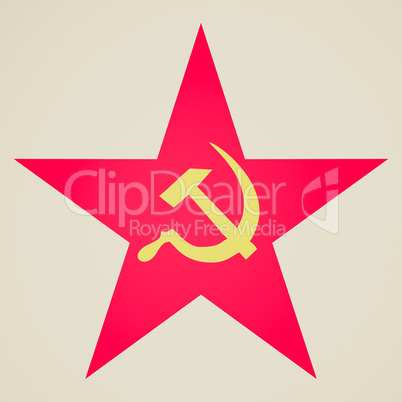 vintage look communist star