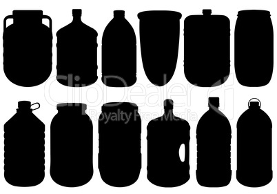 Set Of Different Big Bottles