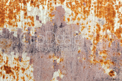 chipped rusty metal