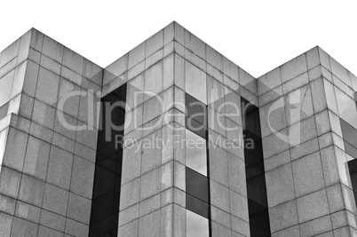 building marble and glass facade