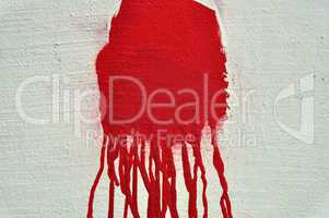 red paint drips