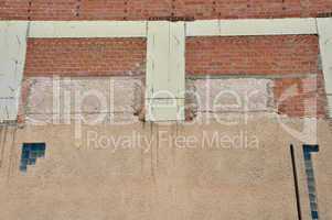 brick wall and insulation material