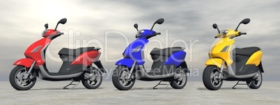 scooters - 3d render