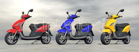 scooters - 3d render