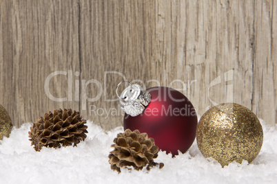 christmas, christmas ornament red and brown