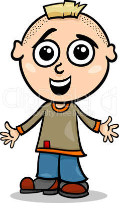 cute little boy cartoon illustration