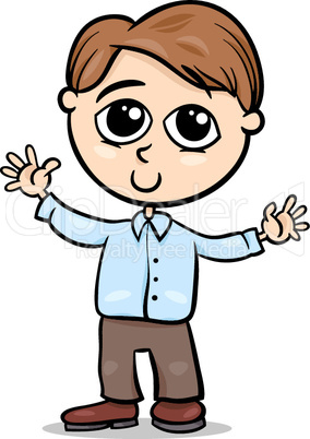 cute little boy cartoon illustration