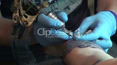 tattooing on the body