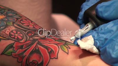 tattooing on the body