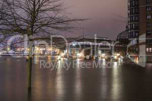 hamburg fishmarket flooded during xaver