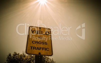 sign shield to cross traffic