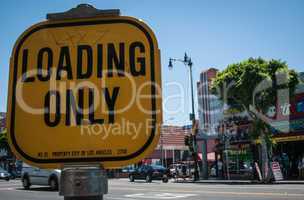 hollywood loading only sign