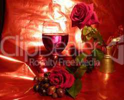 Rotwein und rote Rosen 1