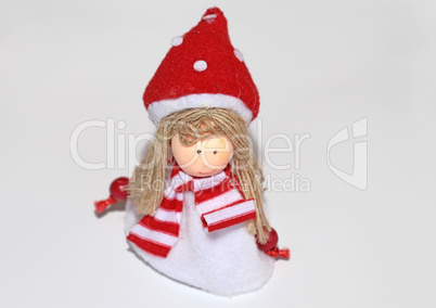 Christmas angel isolated on white background